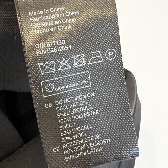 H&M Olivia Wilde Conscious Exclusive Black Dress Size 8 - Picture 11 of 11